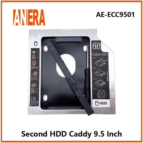 Aluminium 9.0/9.5/12.7mm 2.5 pouces 2ND disque dur Caddy SATA3.0 SSD support adaptateur deuxième HDD Caddy ordinateur portable