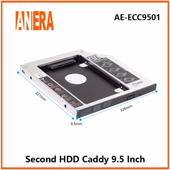 Caddy de disque dur pour ordinateur portable, nouveau PATA IDE vers SATA 12.7mm universel 2ème disque dur HD HDD